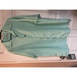 Caribbean Light Green Short Sleeve Button-Up Shirt‎ XLT